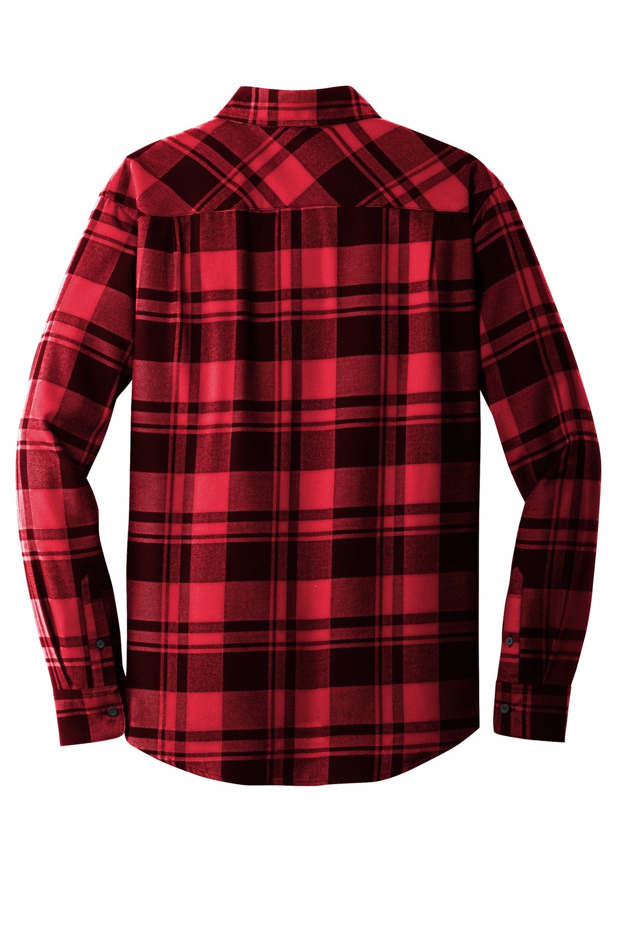 Port Authority Plaid Flannel Shirt - Engine Red/ Black