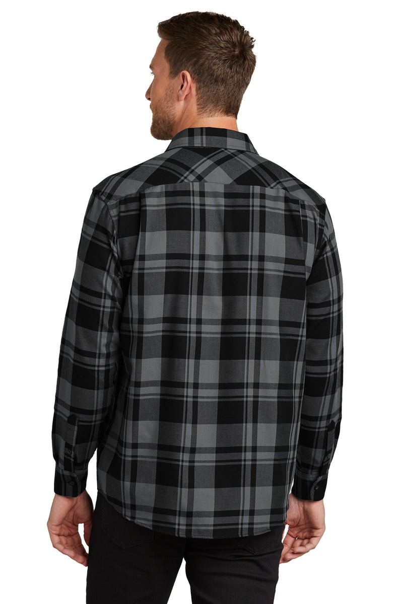 Port Authority Plaid Flannel Shirt - Grey/ Black