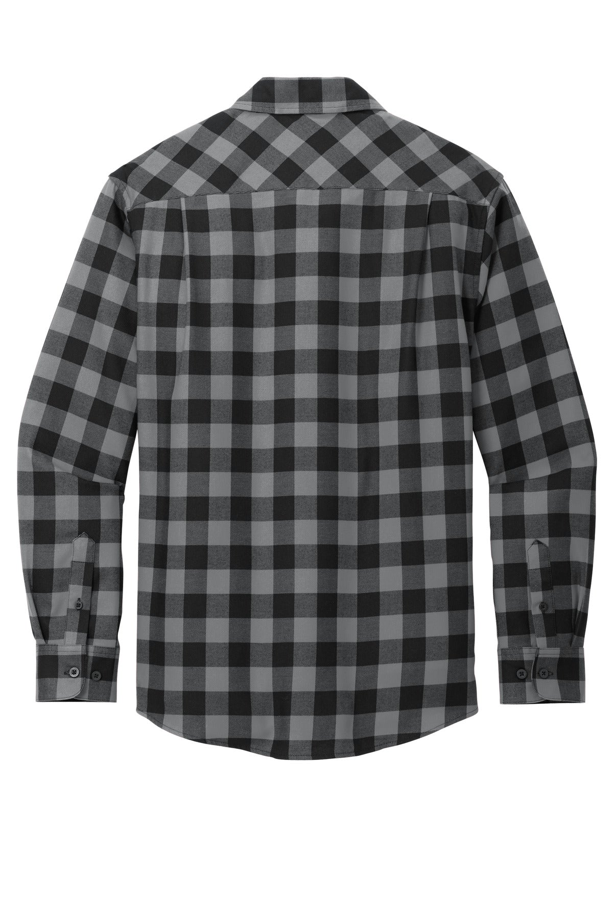 Port Authority Plaid Flannel Shirt - Grey/ Black Buffalo Check