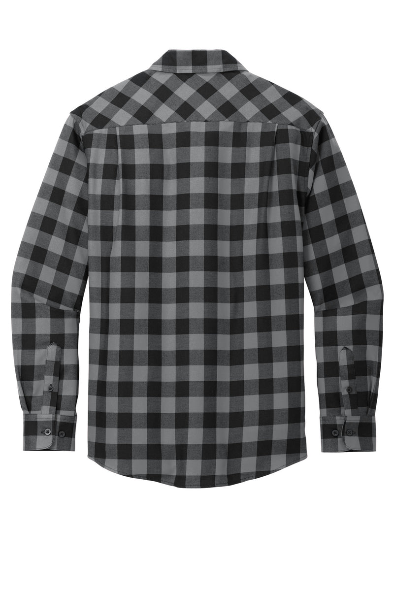 Port Authority Plaid Flannel Shirt - Grey/ Black Buffalo Check