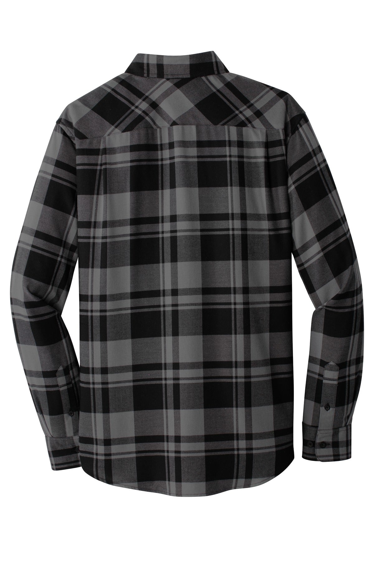 Port Authority Plaid Flannel Shirt - Grey/ Black