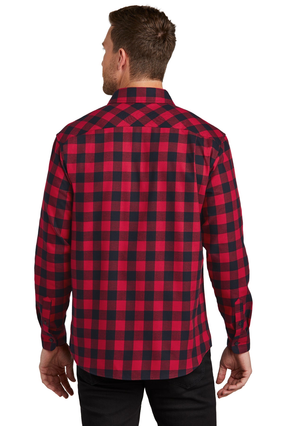 Port Authority Plaid Flannel Shirt - Red/ Black Buffalo Check