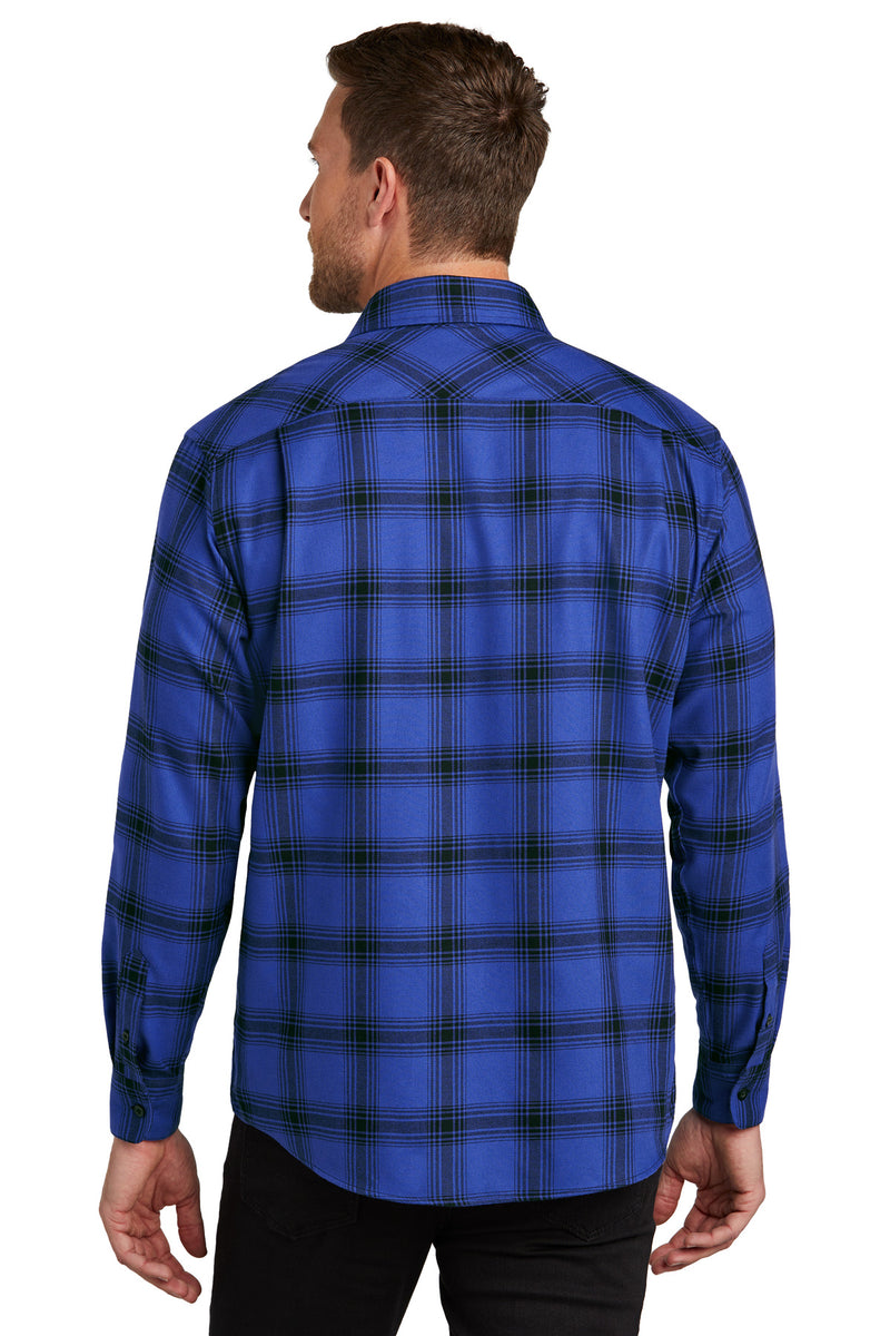 Port Authority Plaid Flannel Shirt - Royal/ Black Open Plaid