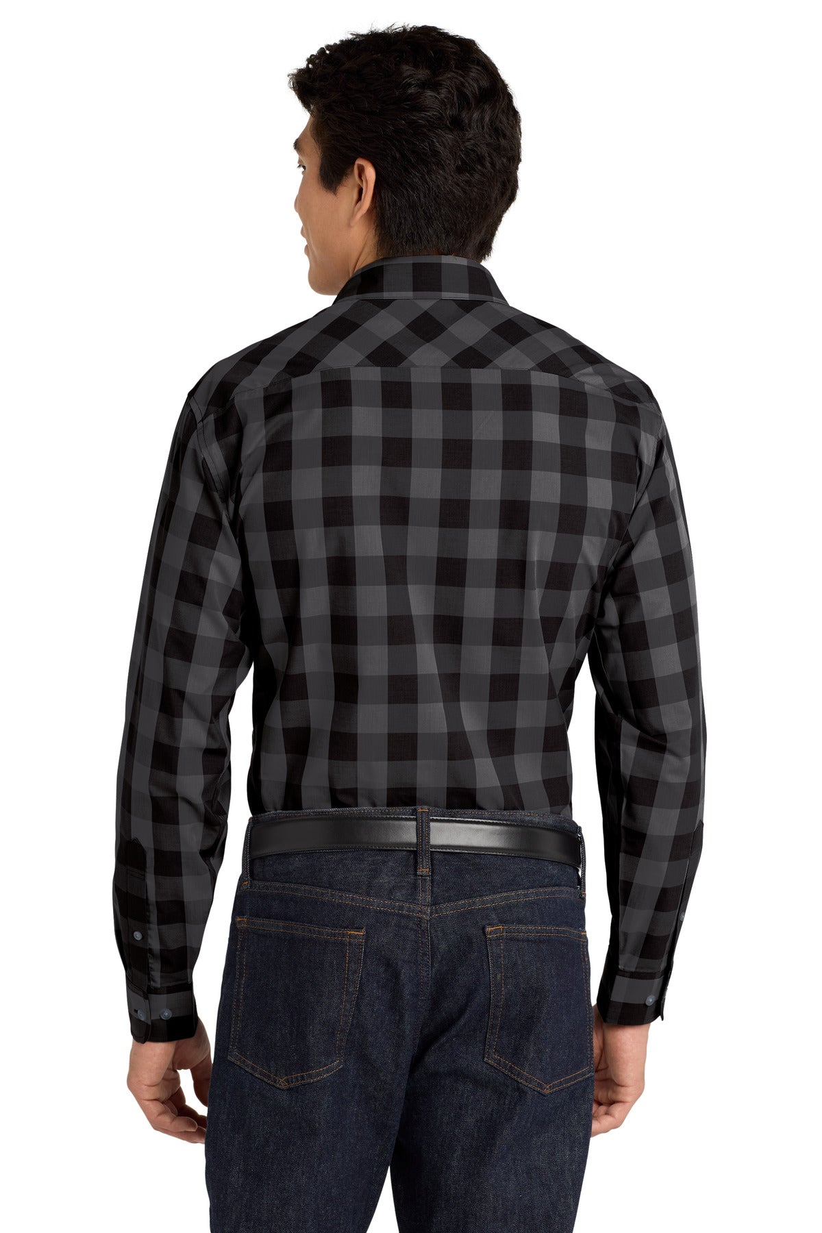 Port Authority  Everyday Plaid Shirt - Black