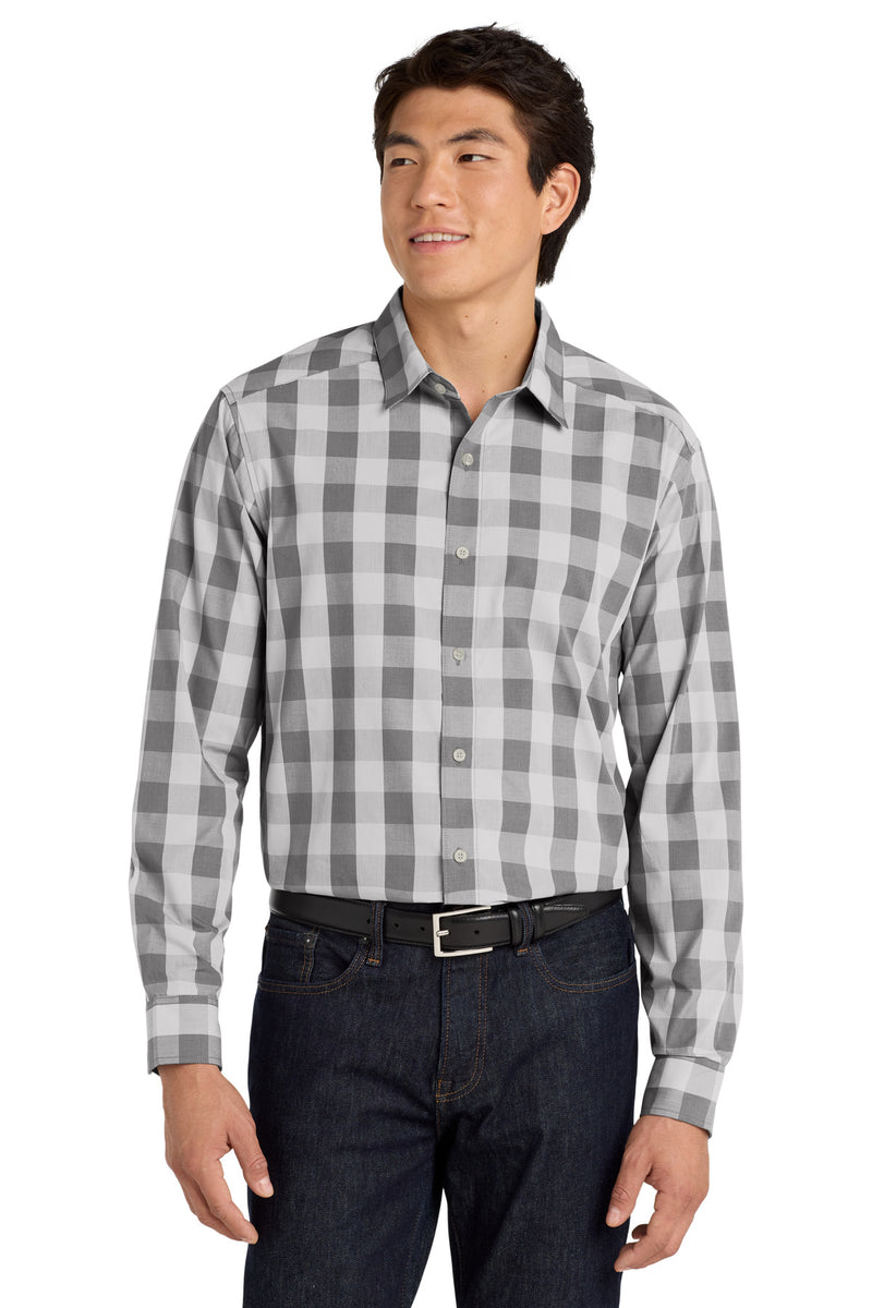Port Authority  Everyday Plaid Shirt - Shadow Grey