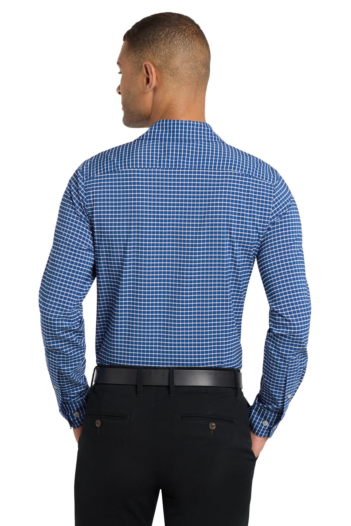 Port Authority  City Stretch Shirt - True Blue/ White