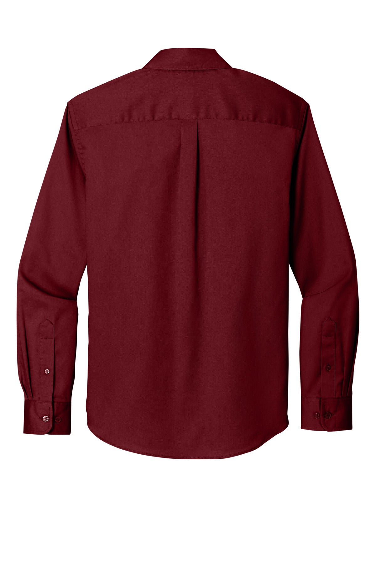 Port Authority Long Sleeve SuperPro React Twill Shirt - Burgundy