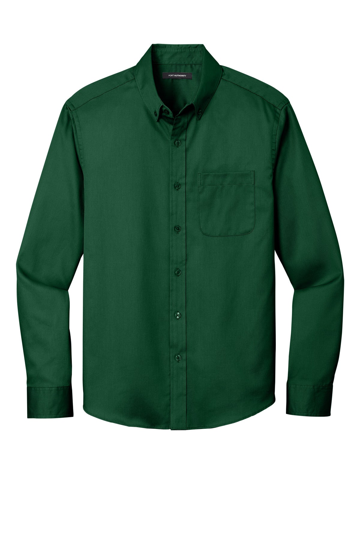 Port Authority Long Sleeve SuperPro React Twill Shirt - Dark Green