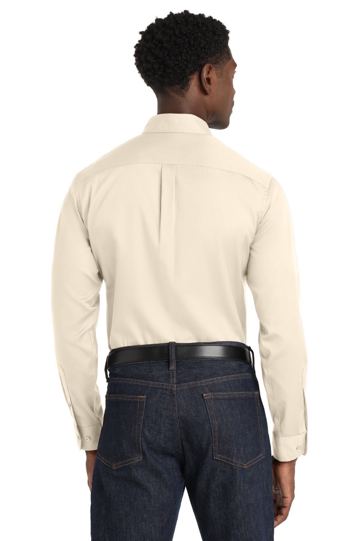 Port Authority Long Sleeve SuperPro React Twill Shirt - Ecru