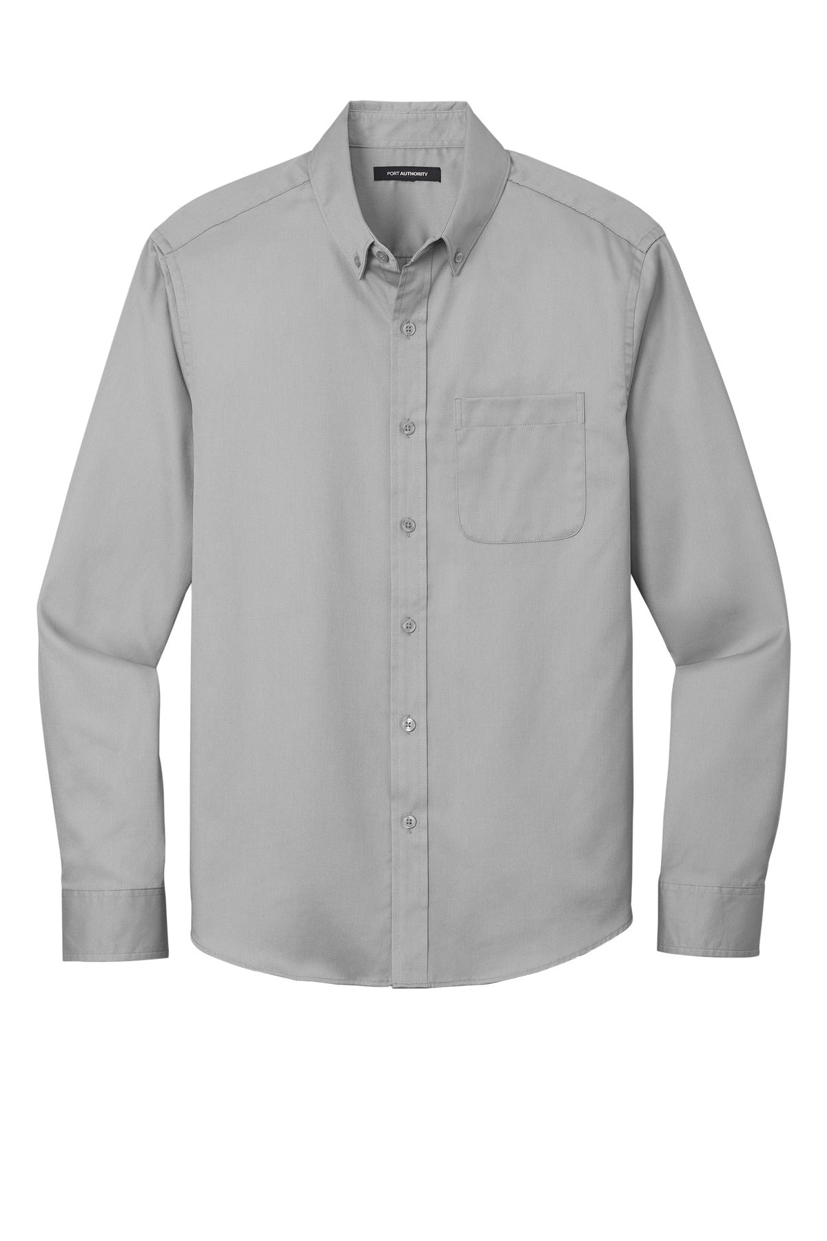 Port Authority Long Sleeve SuperPro React Twill Shirt - Gusty Grey