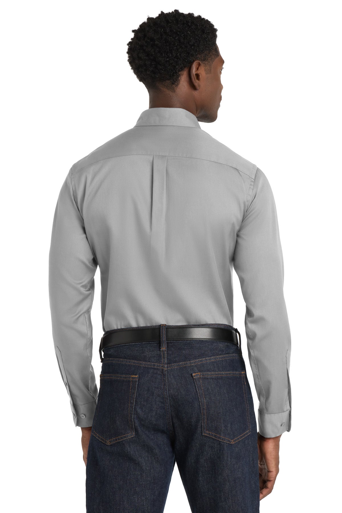 Port Authority Long Sleeve SuperPro React Twill Shirt - Gusty Grey