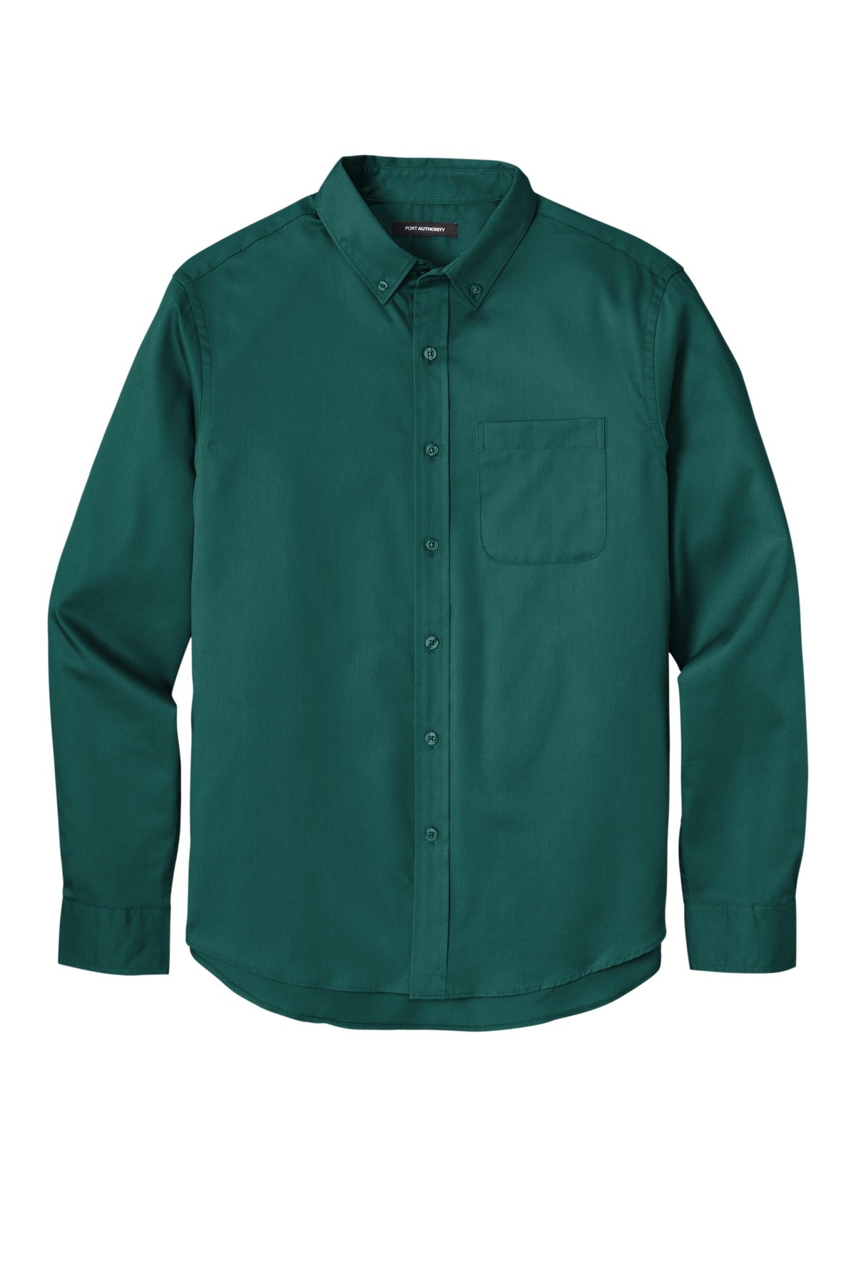 Port Authority Long Sleeve SuperPro React Twill Shirt - Marine Green