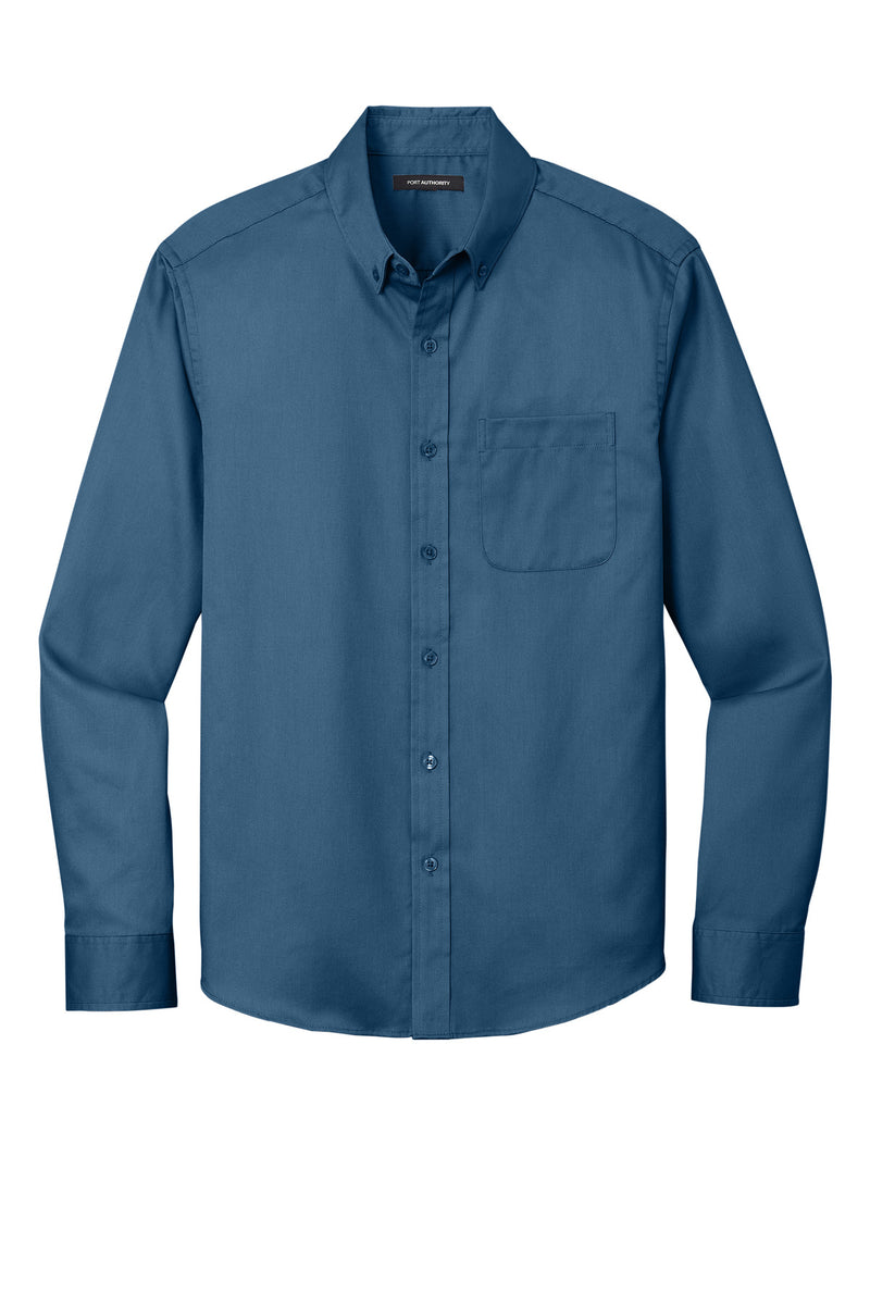 Port Authority Long Sleeve SuperPro React Twill Shirt - Regatta Blue