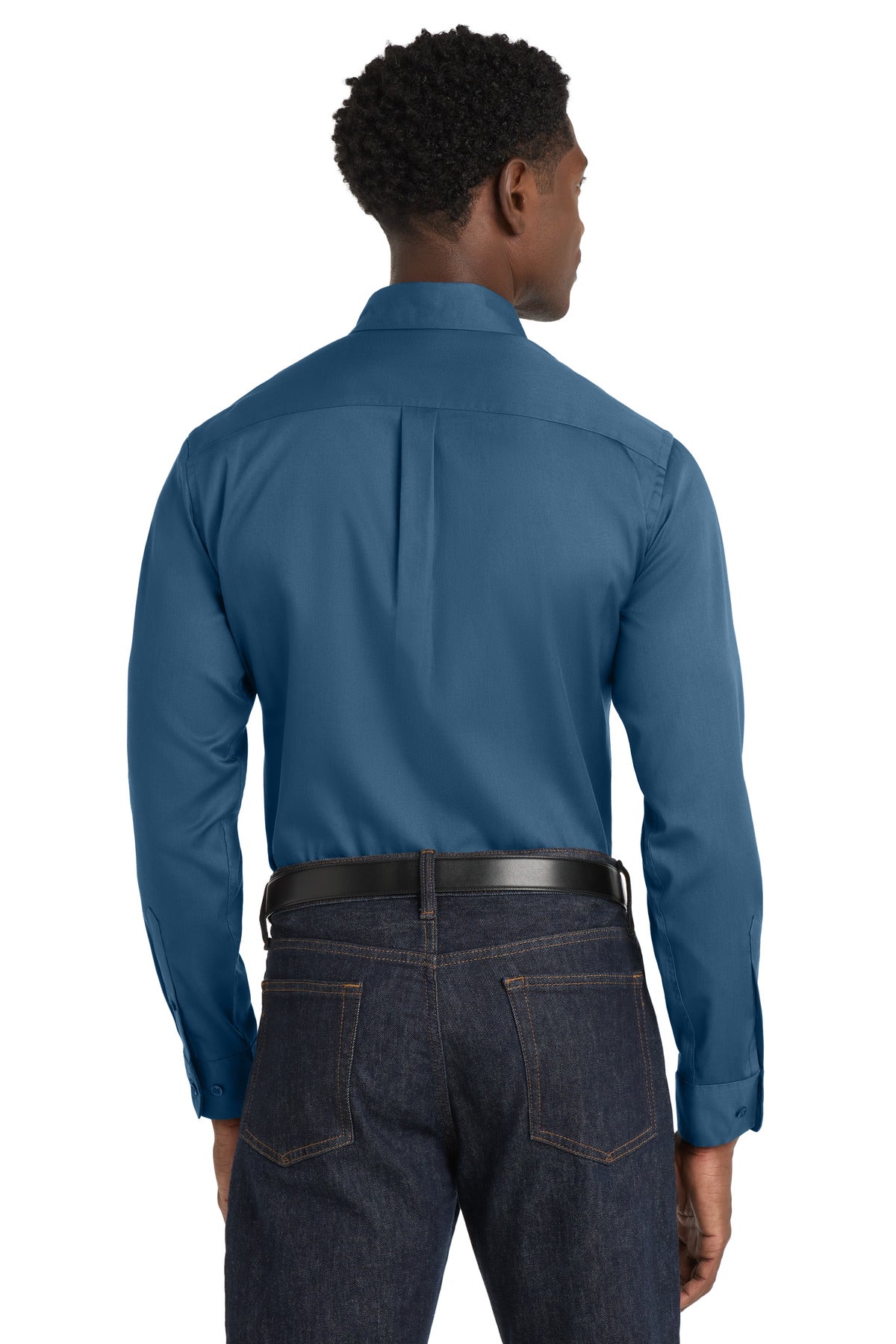Port Authority Long Sleeve SuperPro React Twill Shirt - Regatta Blue