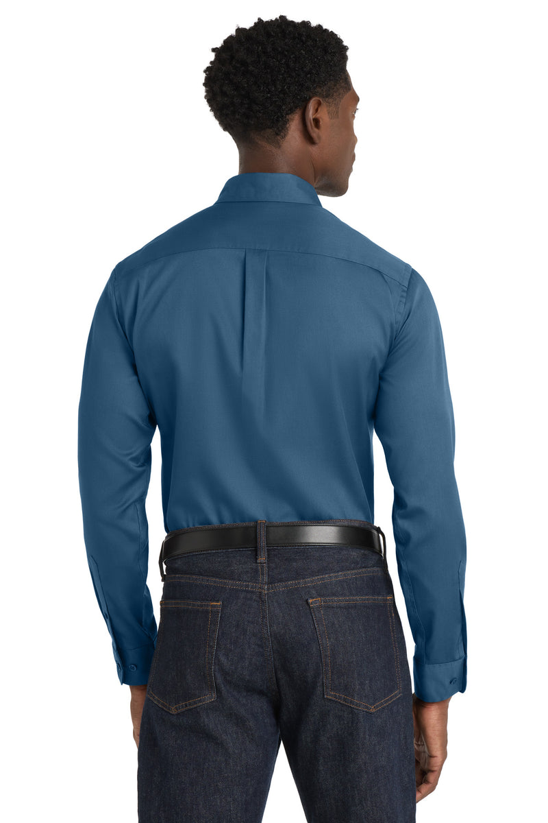 Port Authority Long Sleeve SuperPro React Twill Shirt - Regatta Blue