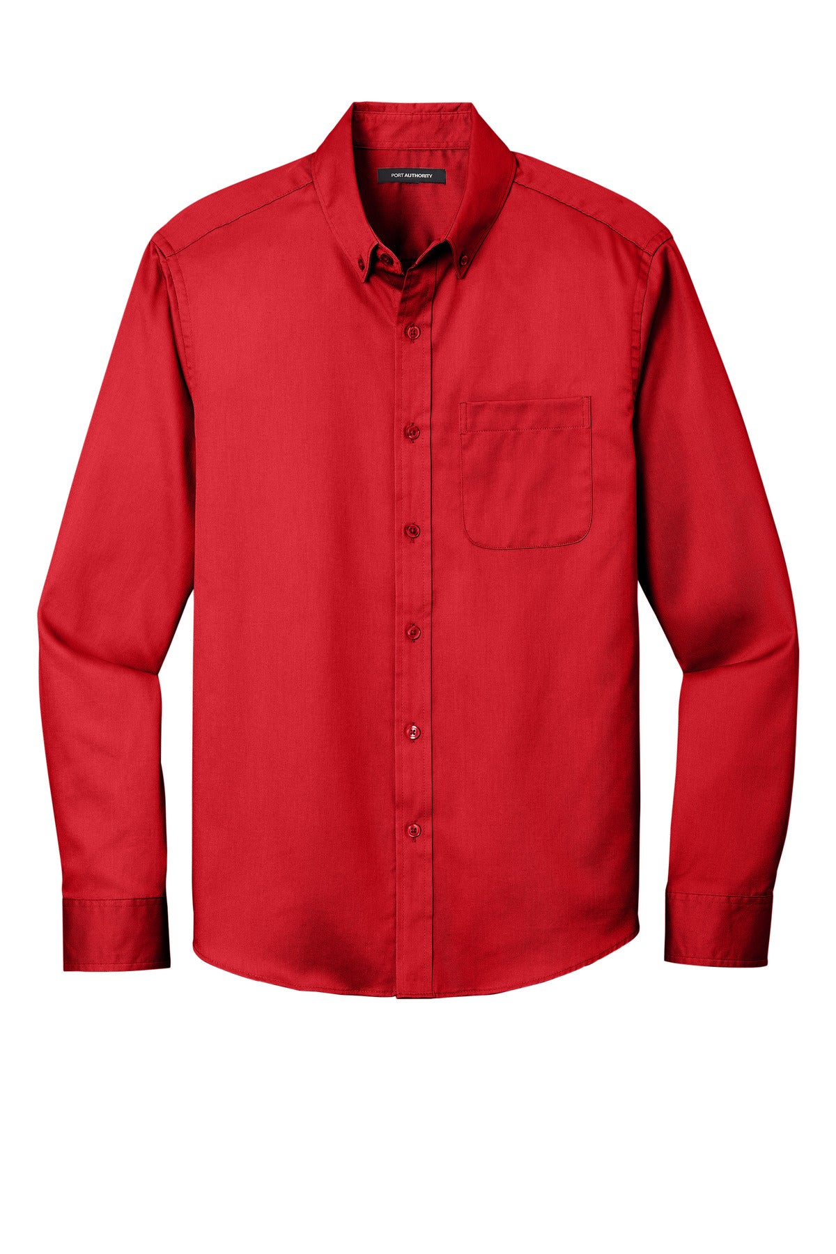 Port Authority Long Sleeve SuperPro React Twill Shirt - Rich Red