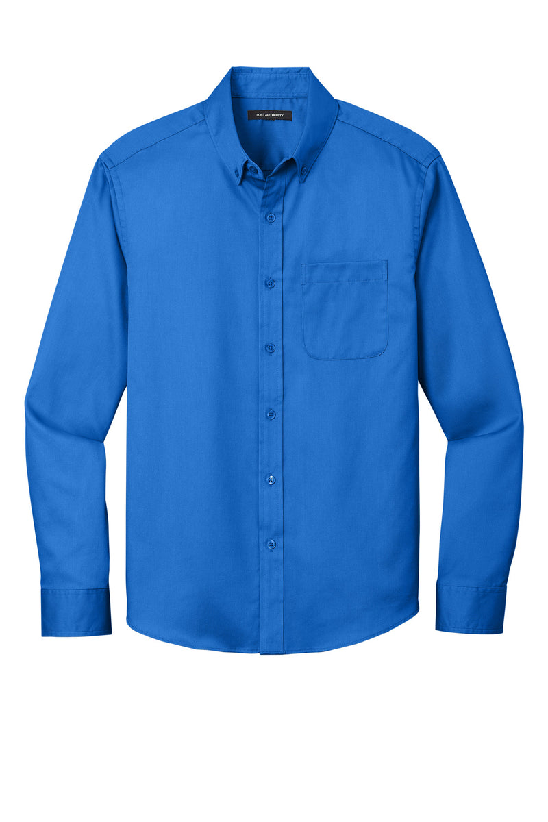 Port Authority Long Sleeve SuperPro React Twill Shirt - Strong Blue