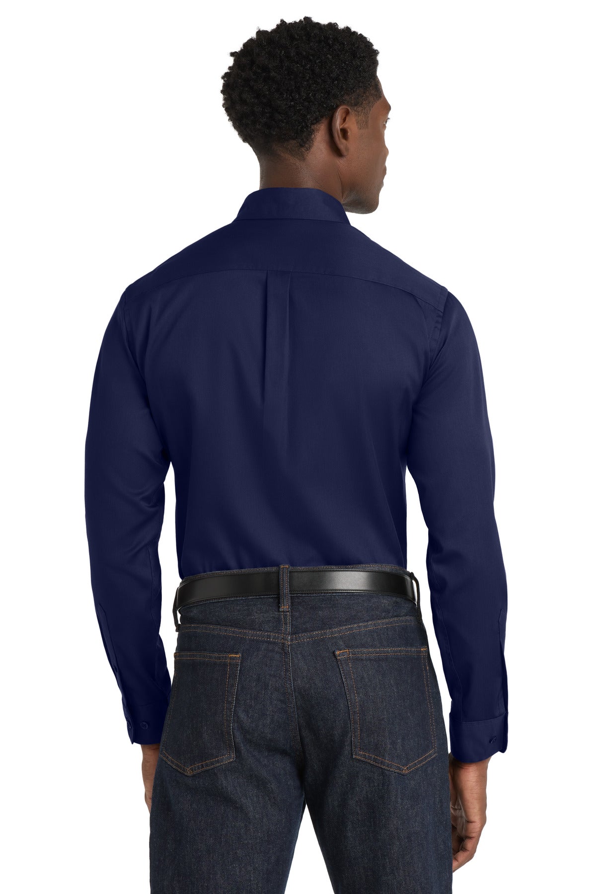 Port Authority Long Sleeve SuperPro React Twill Shirt - True Navy