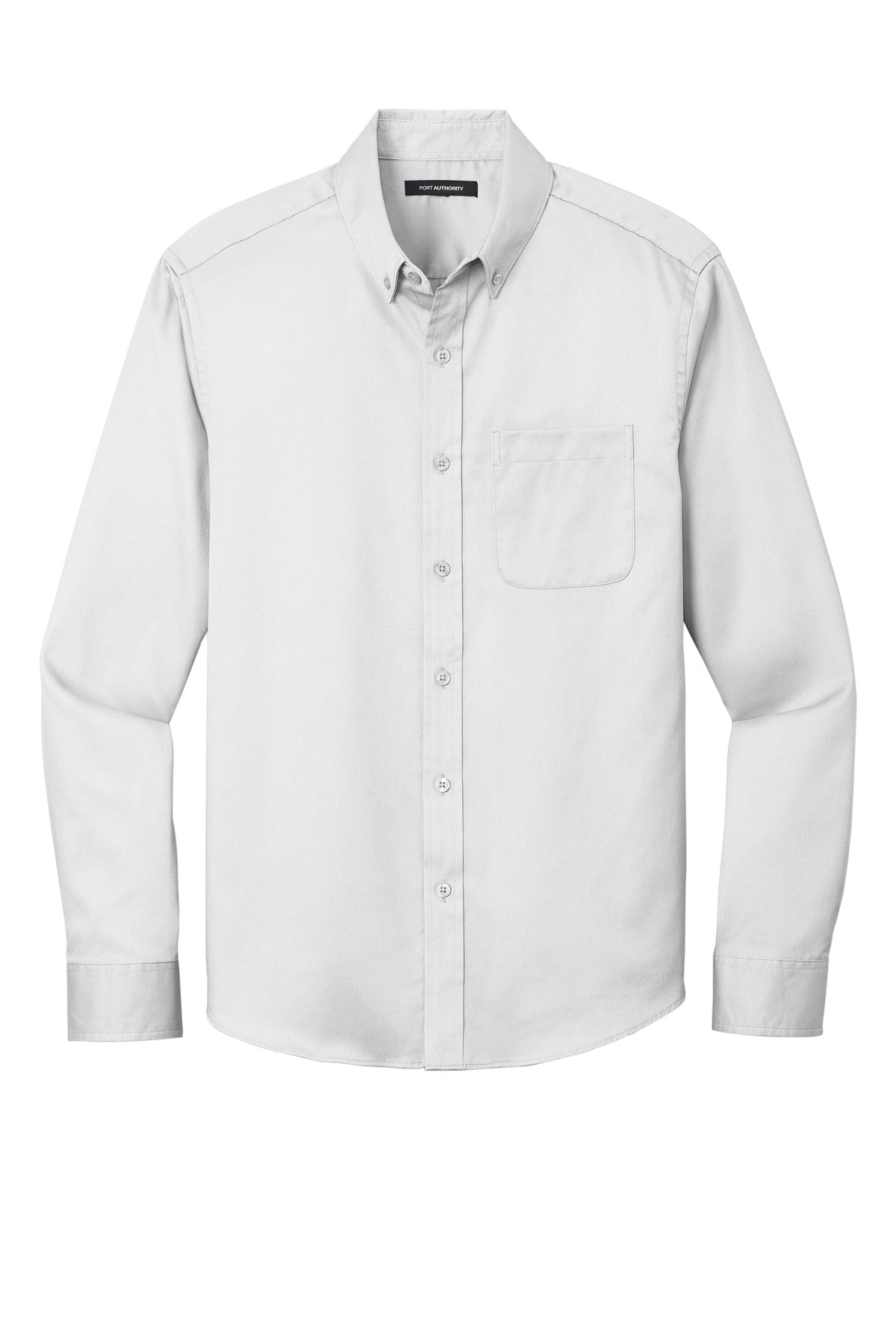Port Authority Long Sleeve SuperPro React Twill Shirt - White