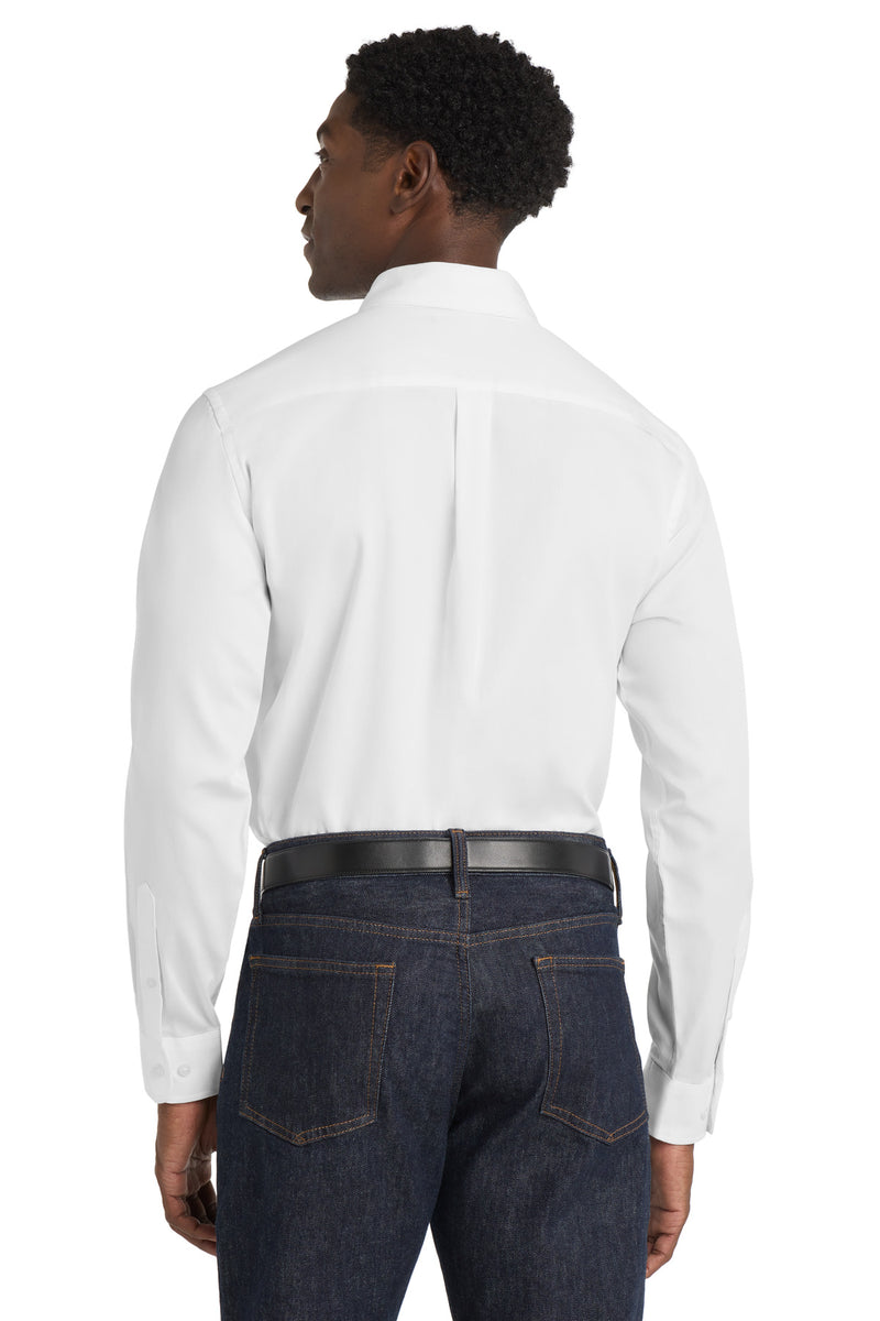 Port Authority Long Sleeve SuperPro React Twill Shirt - White