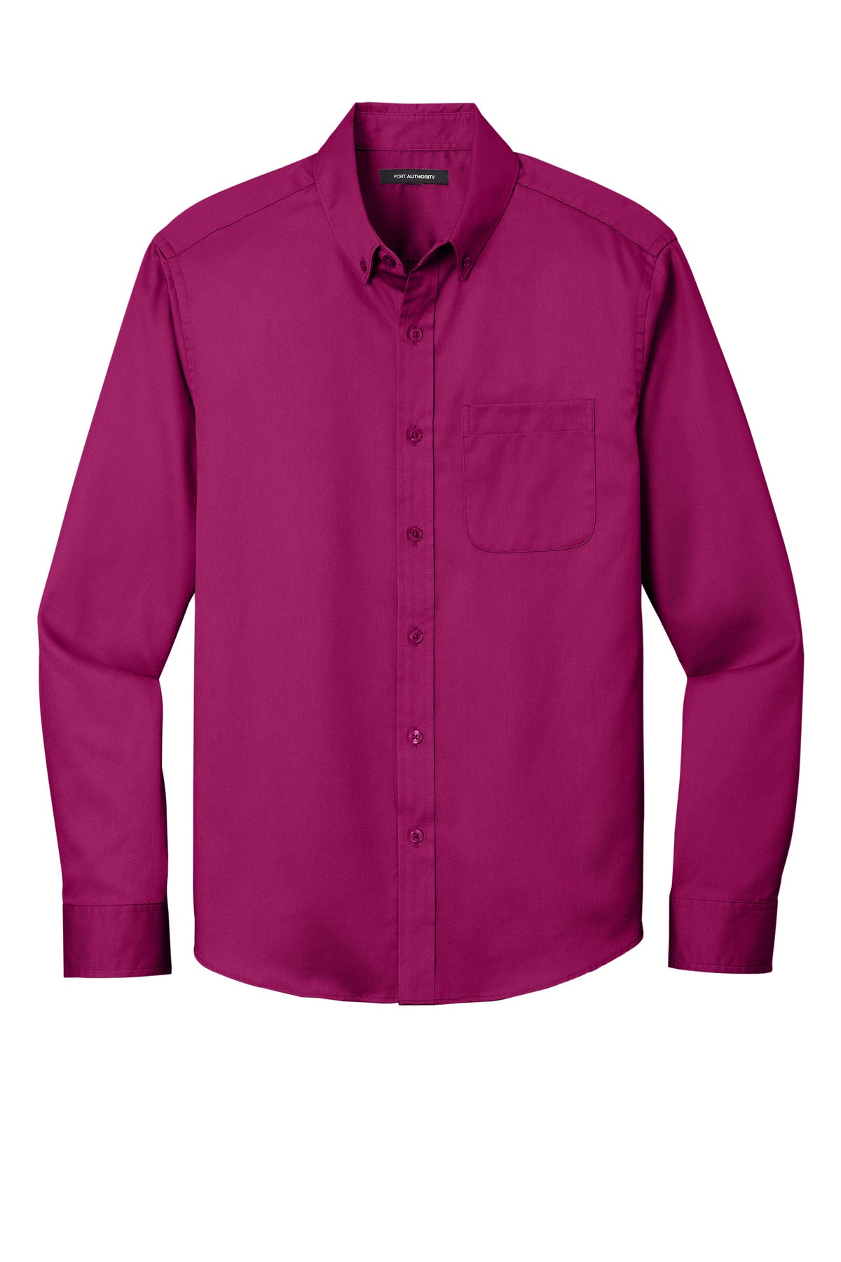 Port Authority Long Sleeve SuperPro React Twill Shirt - Wild Berry