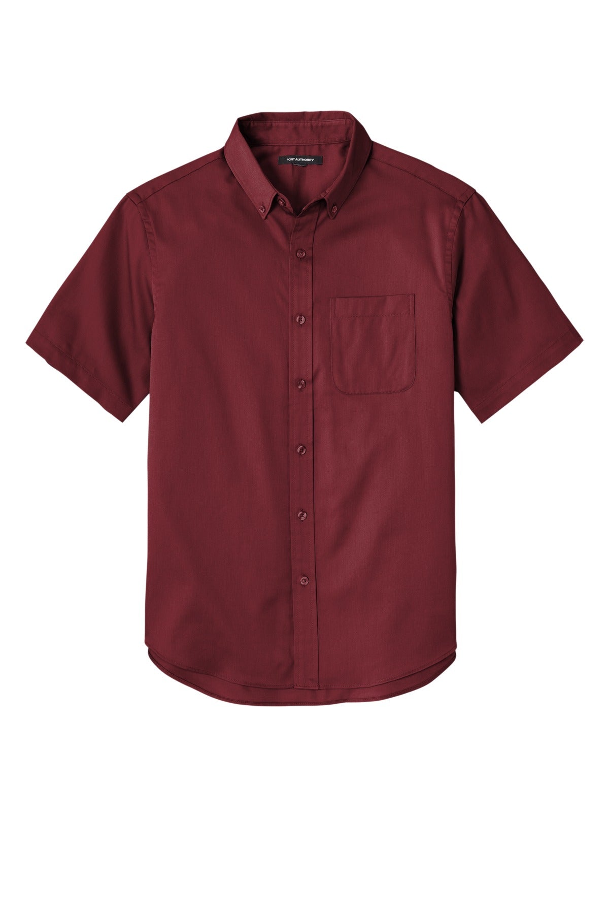 Port Authority Short Sleeve SuperPro React Twill Shirt - Burgundy