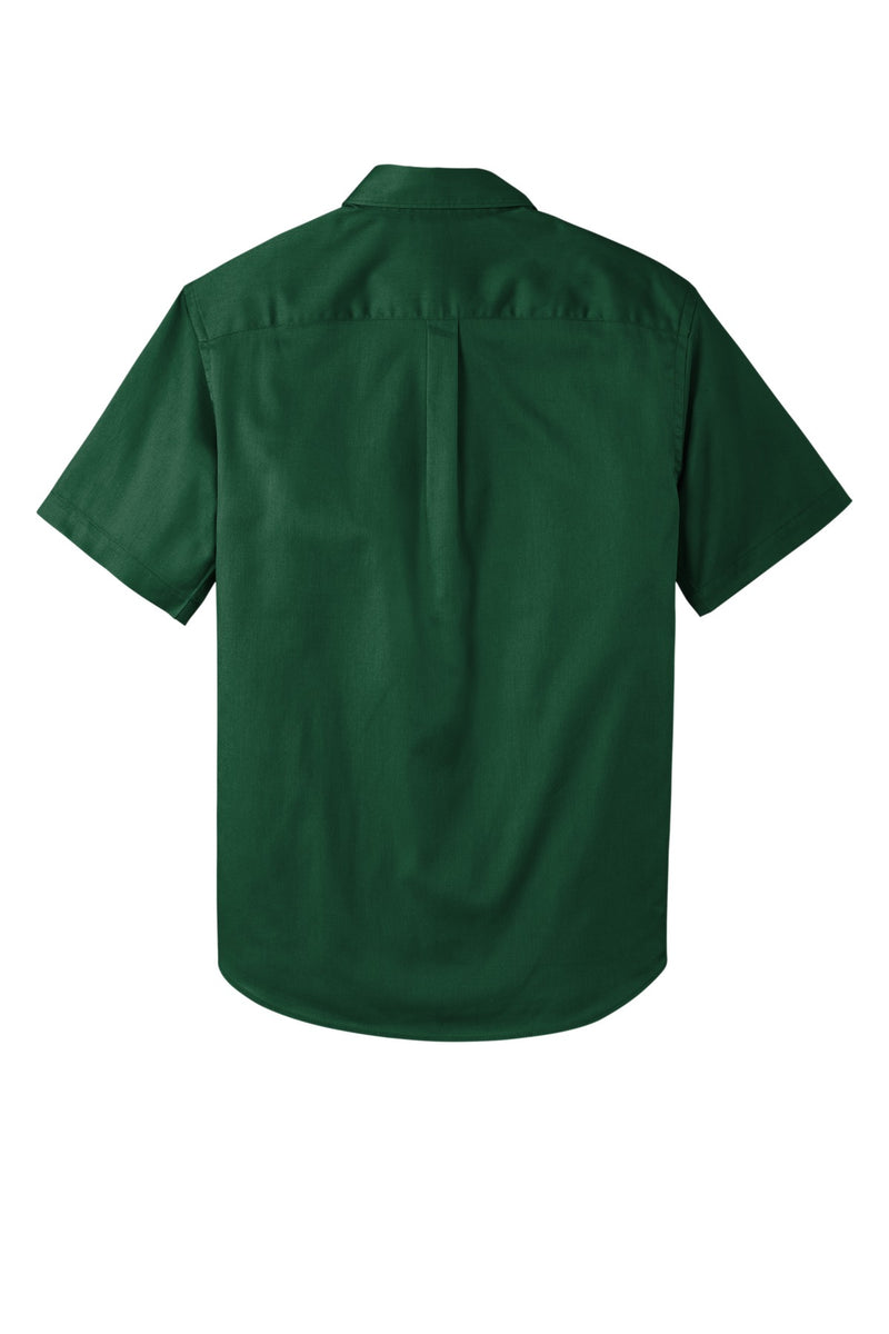 Port Authority Short Sleeve SuperPro React Twill Shirt - Dark Green