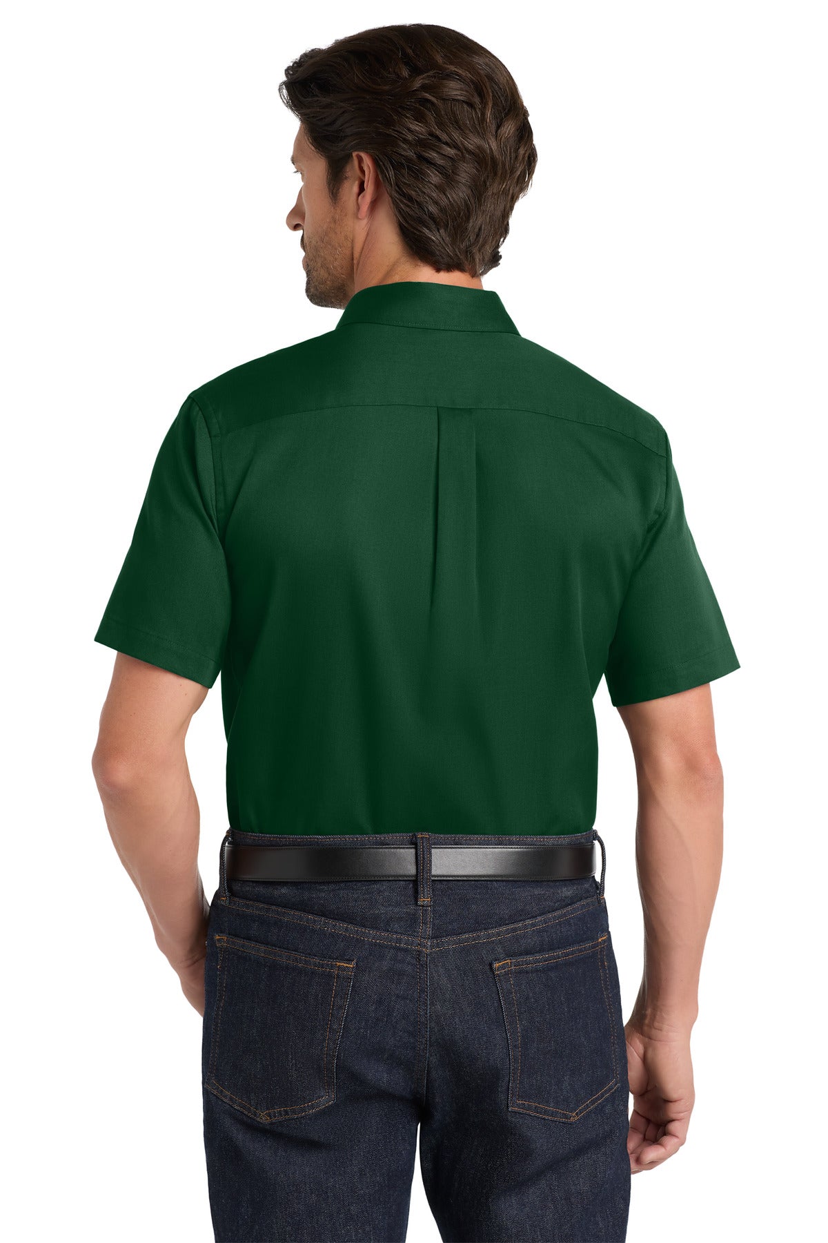 Port Authority Short Sleeve SuperPro React Twill Shirt - Dark Green