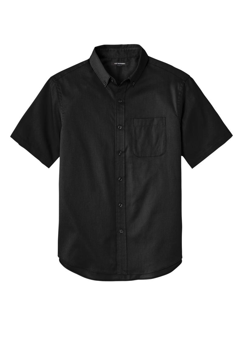 Port Authority Short Sleeve SuperPro React Twill Shirt - Deep Black