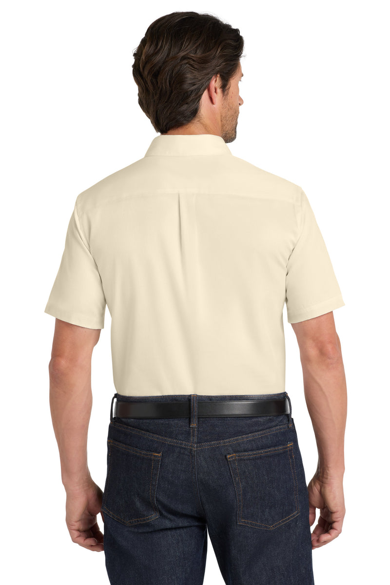 Port Authority Short Sleeve SuperPro React Twill Shirt - Ecru