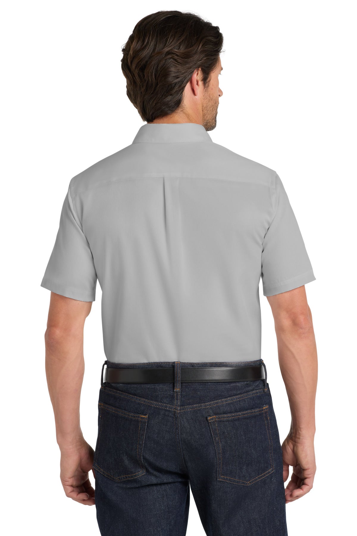 Port Authority Short Sleeve SuperPro React Twill Shirt - Gusty Grey