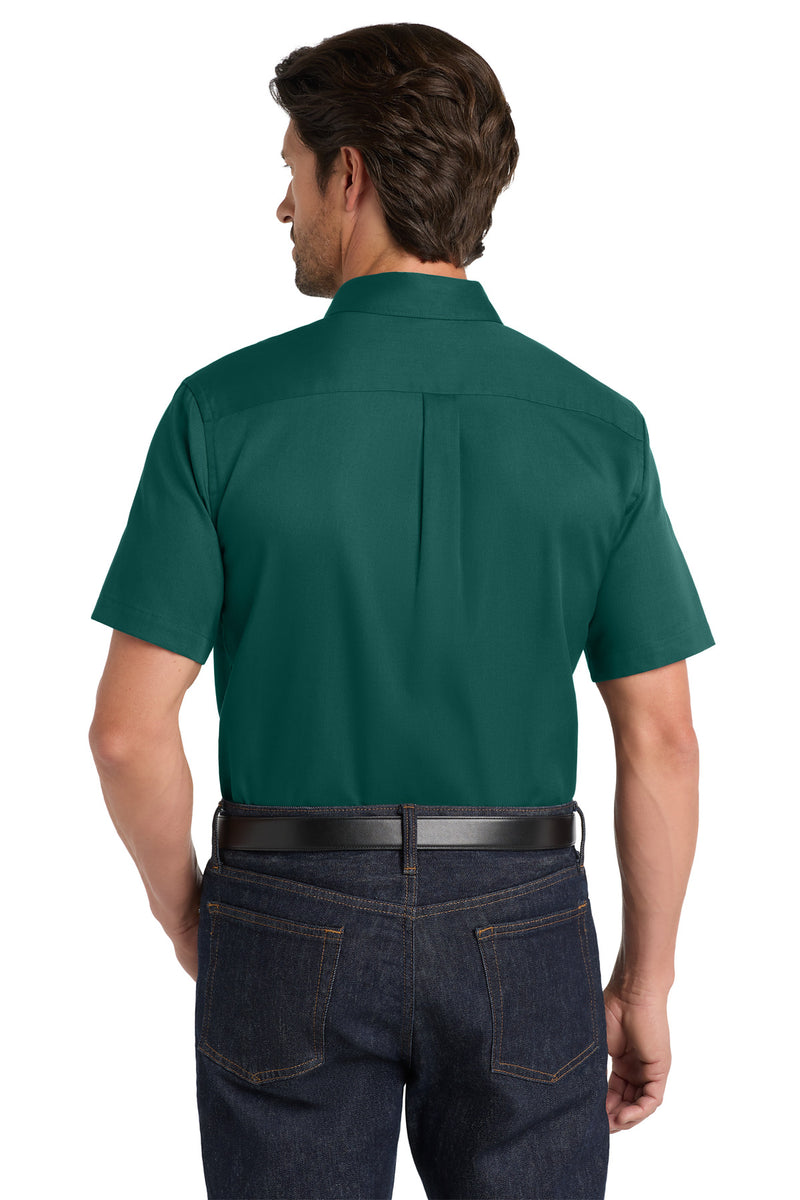 Port Authority Short Sleeve SuperPro React Twill Shirt - Marine Green