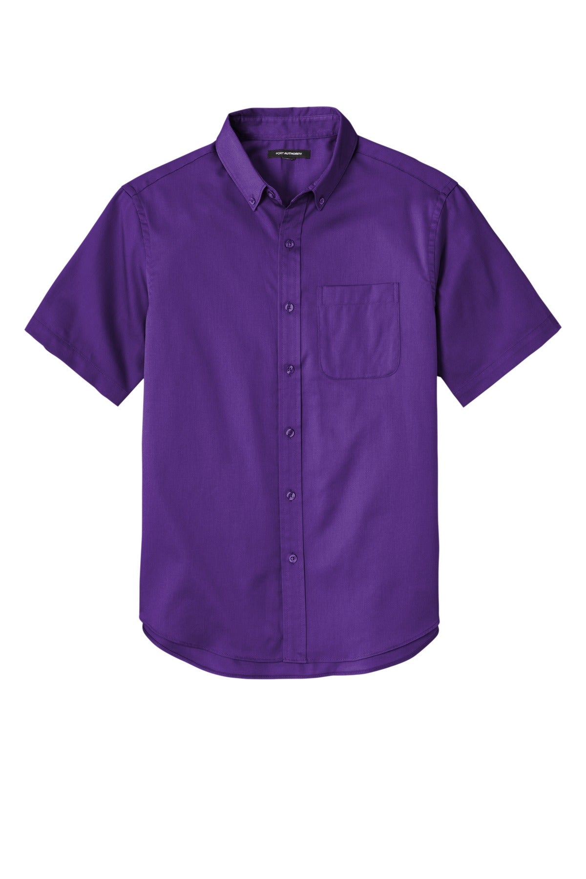 Port Authority Short Sleeve SuperPro React Twill Shirt - Purple