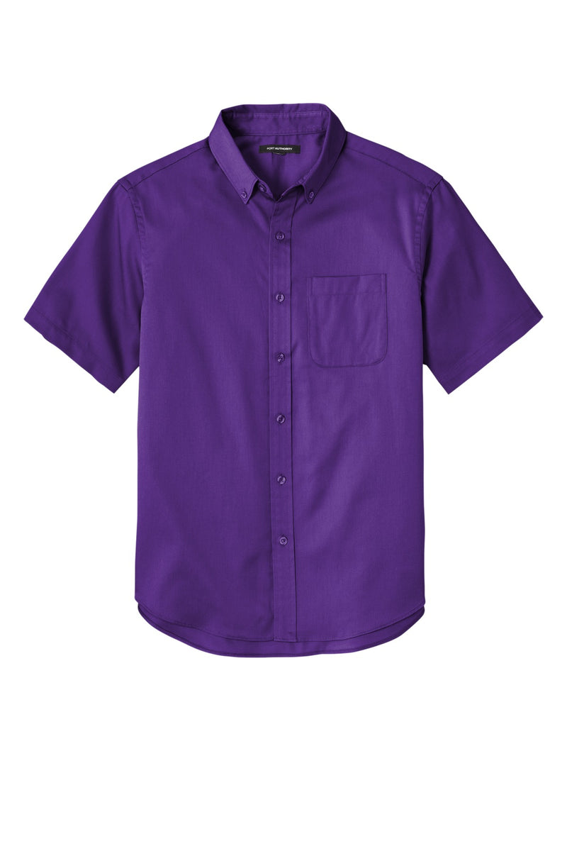 Port Authority Short Sleeve SuperPro React Twill Shirt - Purple