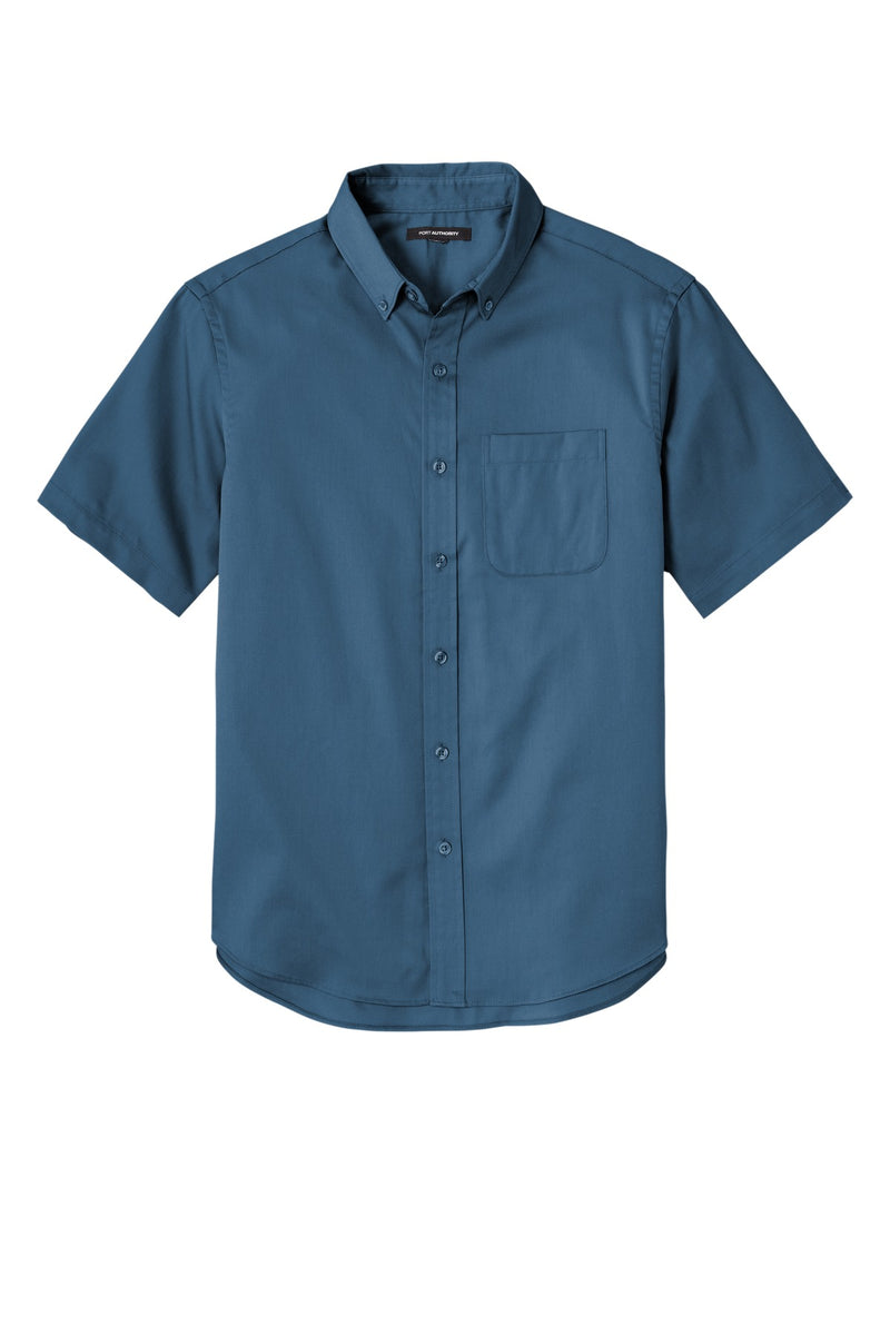 Port Authority Short Sleeve SuperPro React Twill Shirt - Regatta Blue