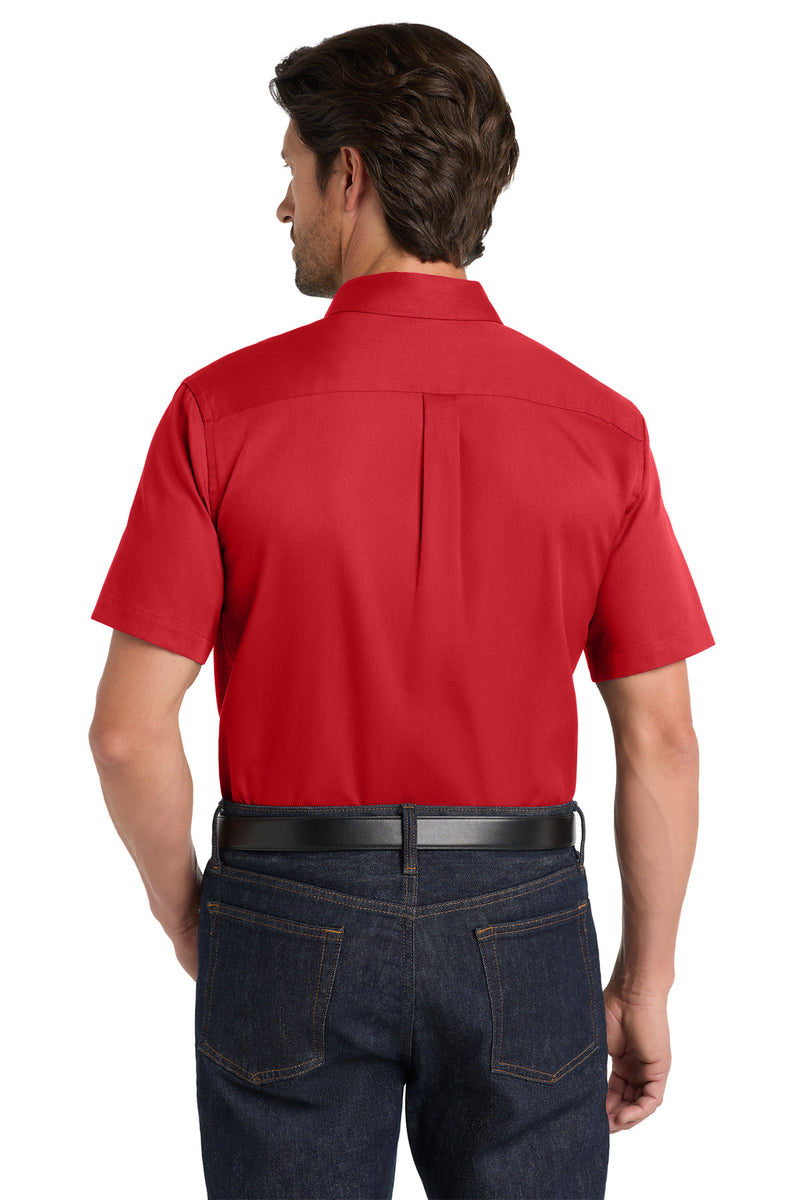 Port Authority Short Sleeve SuperPro React Twill Shirt - Rich Red