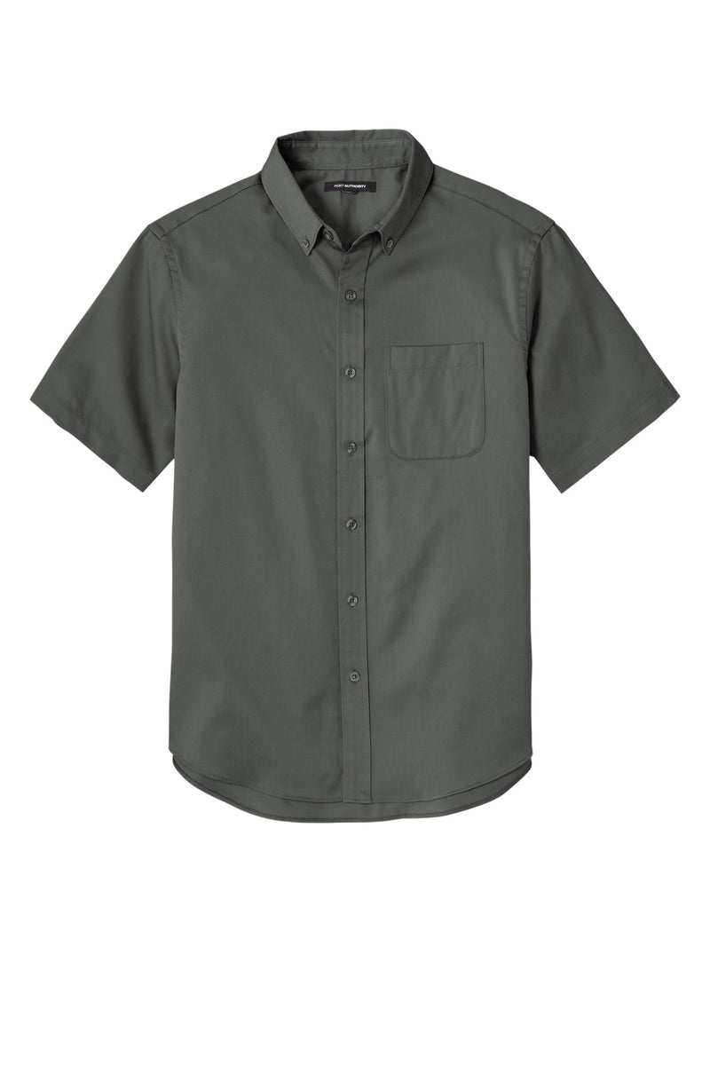 Port Authority Short Sleeve SuperPro React Twill Shirt - Storm Grey