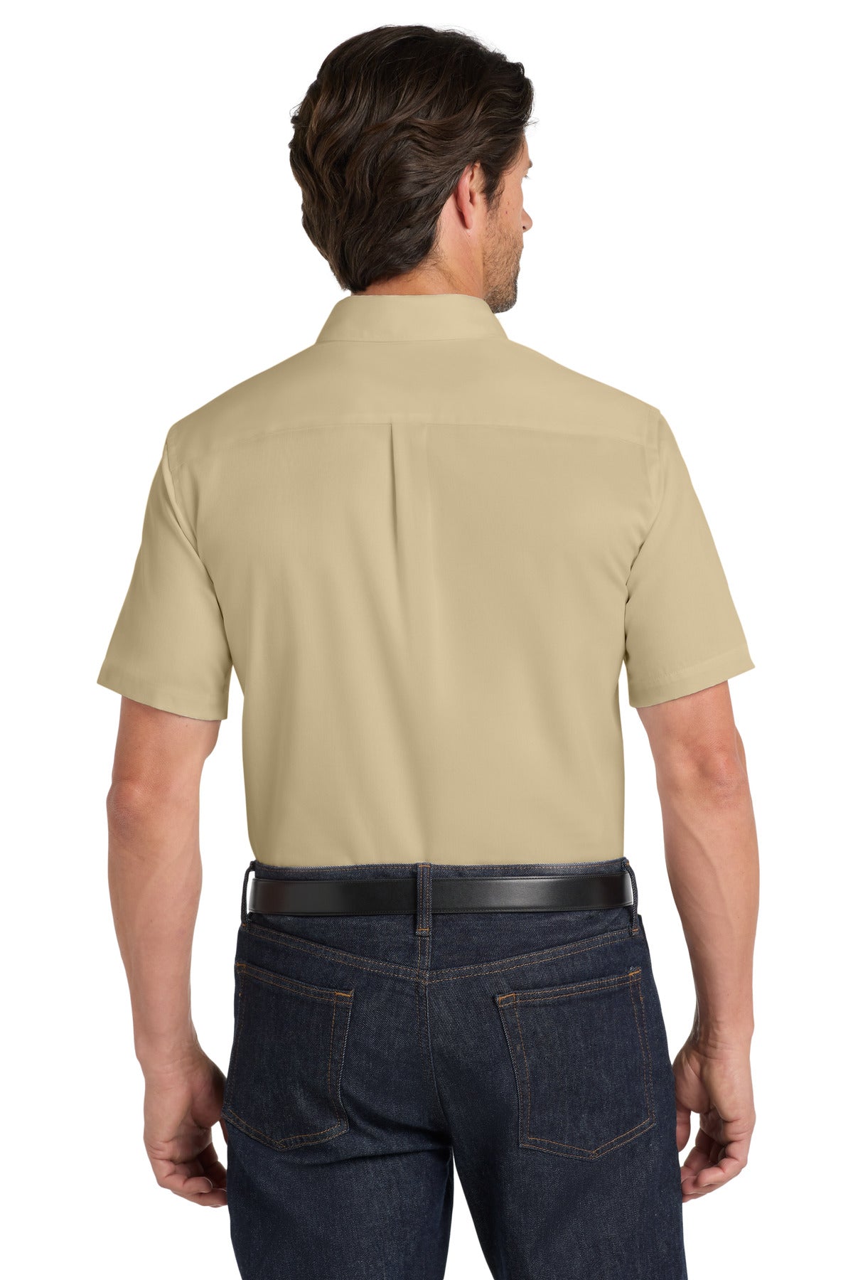 Port Authority Short Sleeve SuperPro React Twill Shirt - Wheat