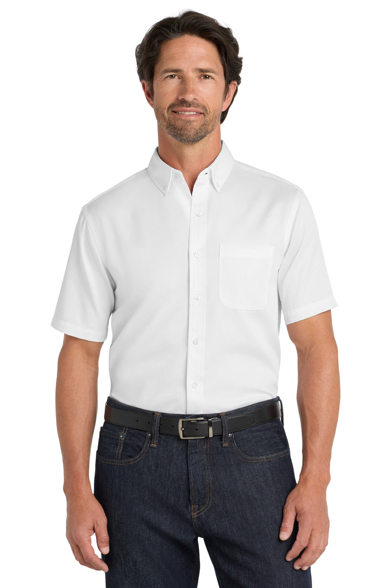 Port Authority Short Sleeve SuperPro React Twill Shirt - White