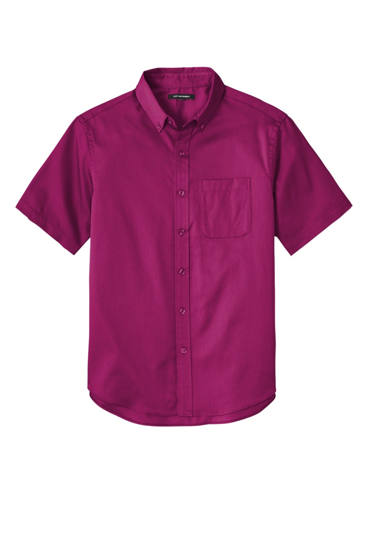 Port Authority Short Sleeve SuperPro React Twill Shirt - Wild Berry