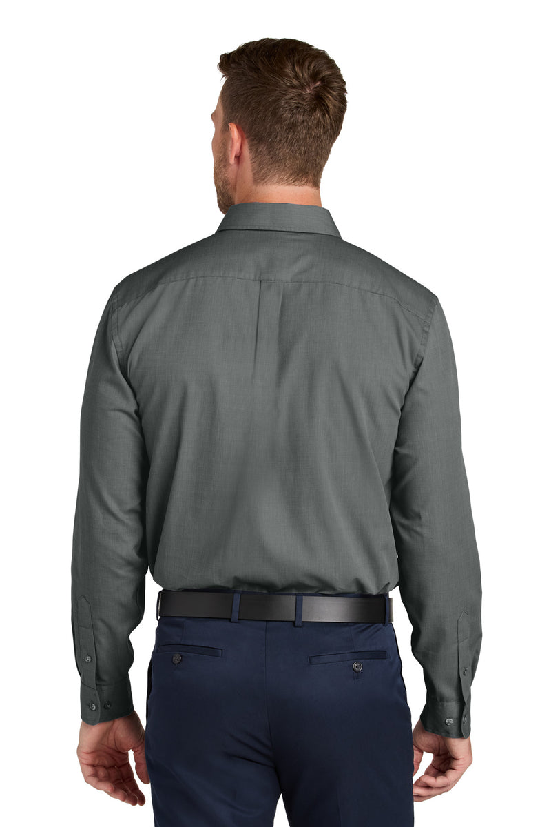 Port Authority Long Sleeve Nailhead Easy Care Shirt - Deep Black