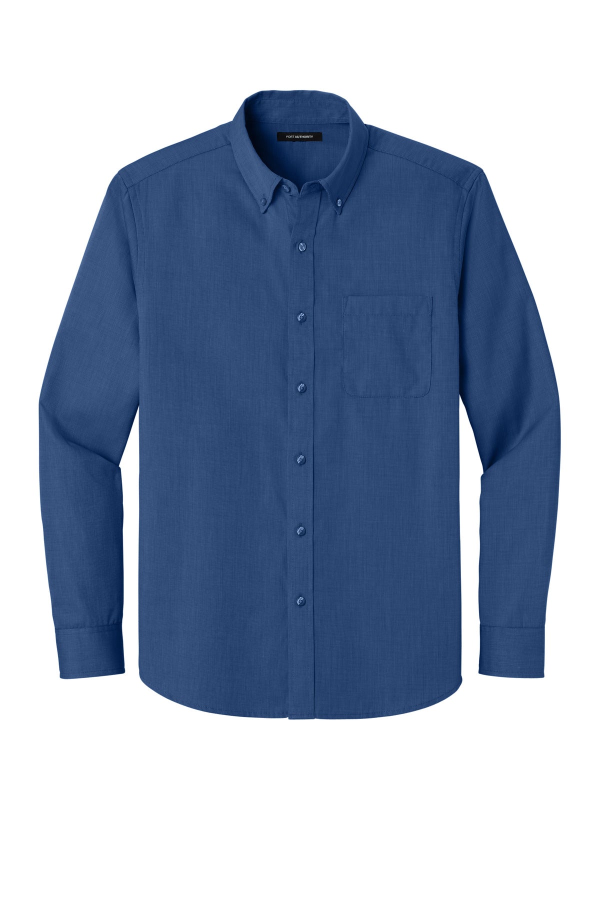 Port Authority Long Sleeve Nailhead Easy Care Shirt - Mediterranean Blue
