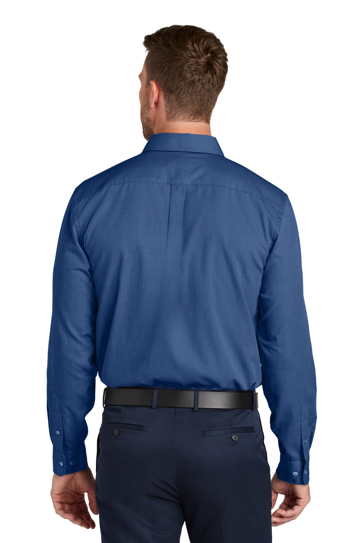 Port Authority Long Sleeve Nailhead Easy Care Shirt - Mediterranean Blue