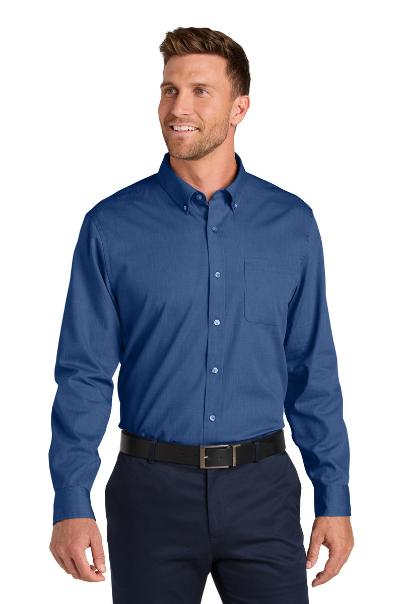 Port Authority Long Sleeve Nailhead Easy Care Shirt - Mediterranean Blue