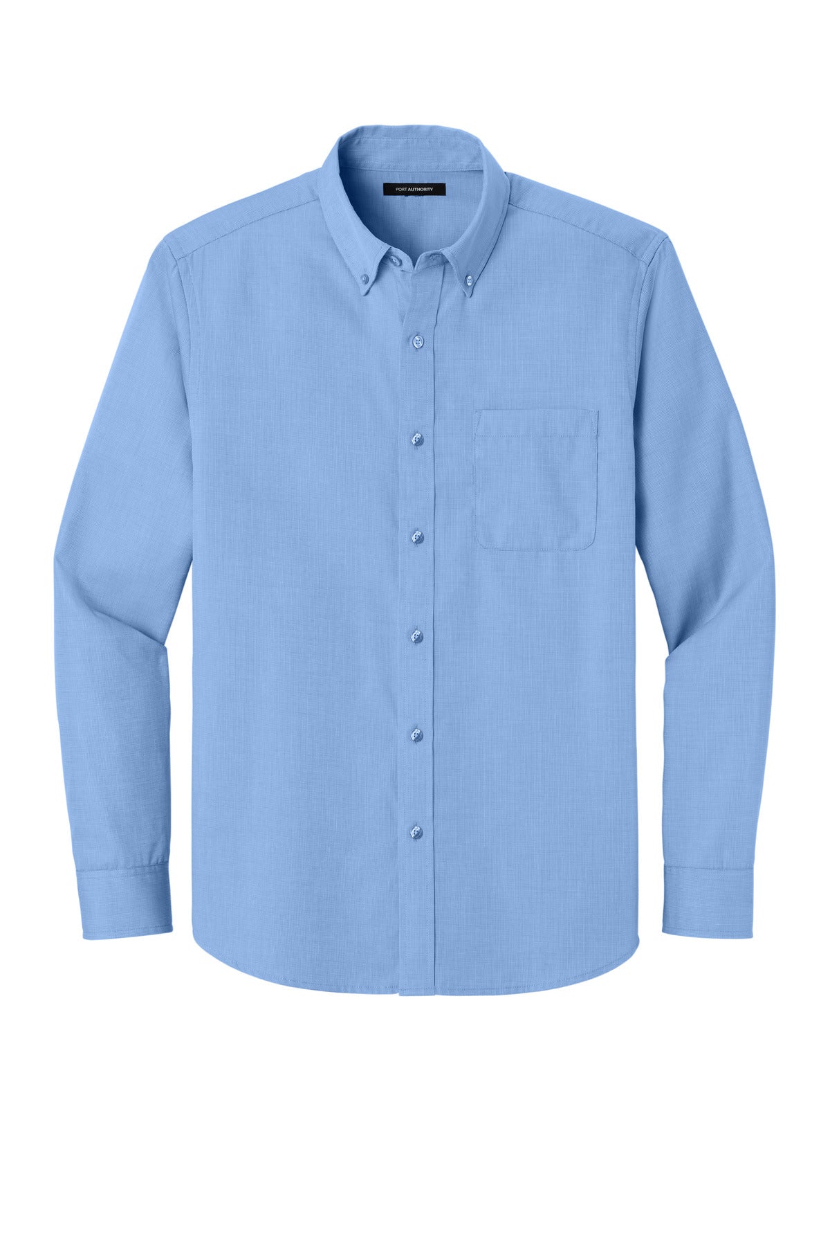 Port Authority Long Sleeve Nailhead Easy Care Shirt - Swiss Blue