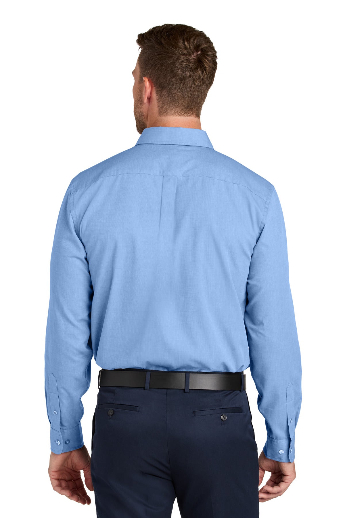 Port Authority Long Sleeve Nailhead Easy Care Shirt - Swiss Blue