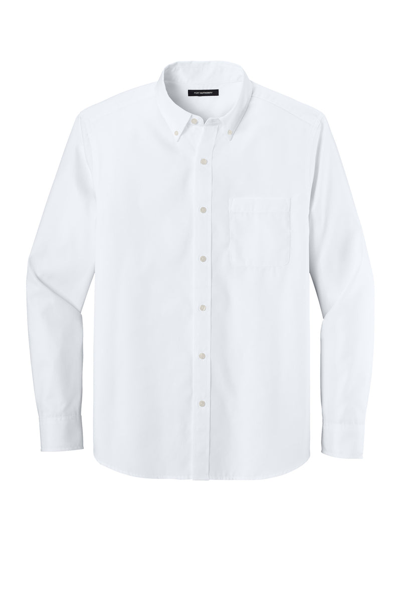 Port Authority Long Sleeve Nailhead Easy Care Shirt - White