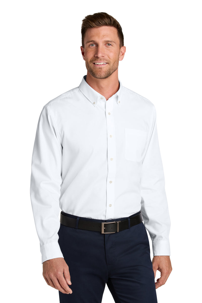 Port Authority Long Sleeve Nailhead Easy Care Shirt - White