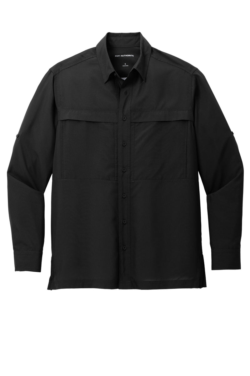Port Authority Long Sleeve UV Daybreak Shirt - Deep Black