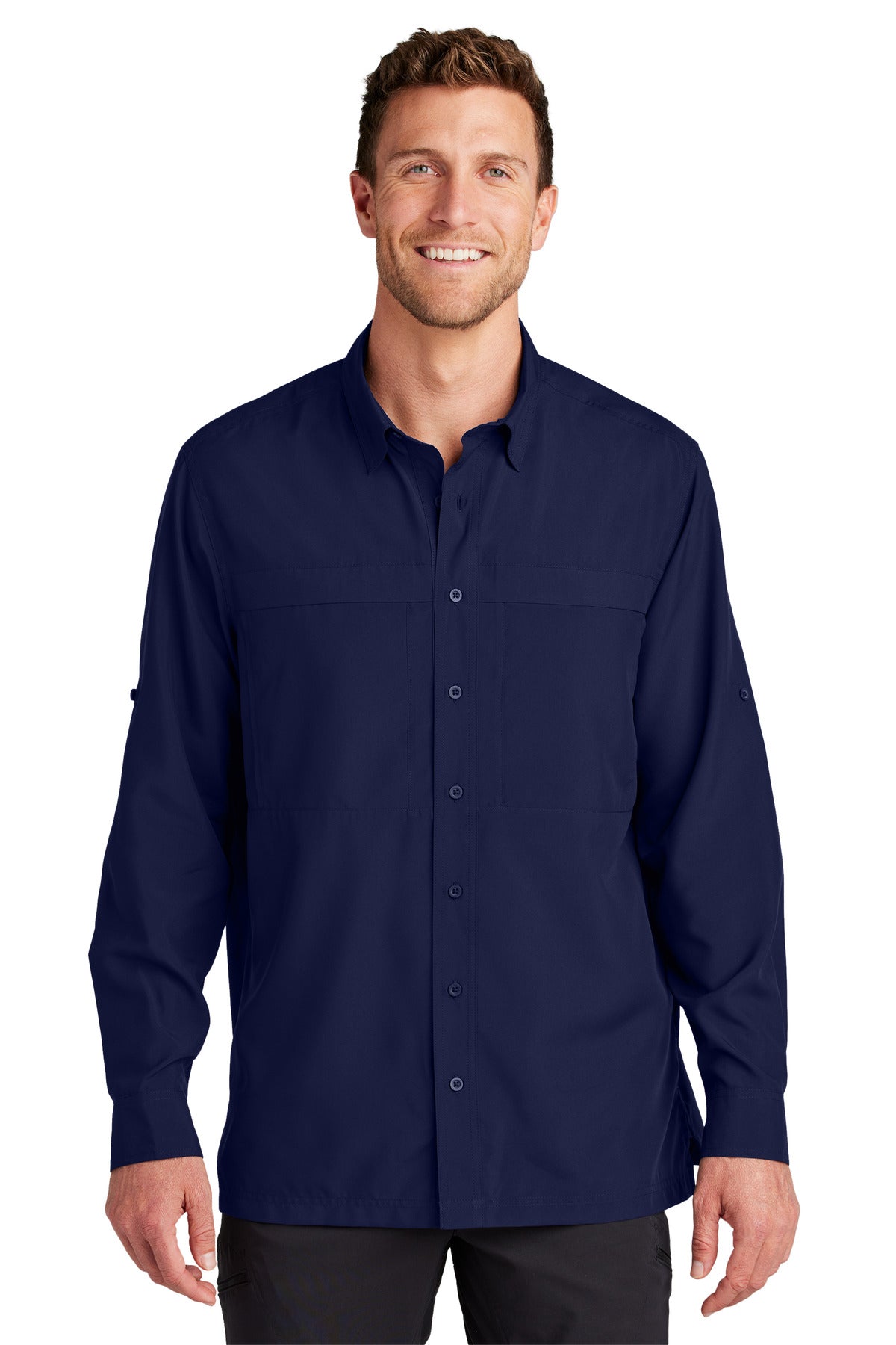 Port Authority Long Sleeve UV Daybreak Shirt - True Navy
